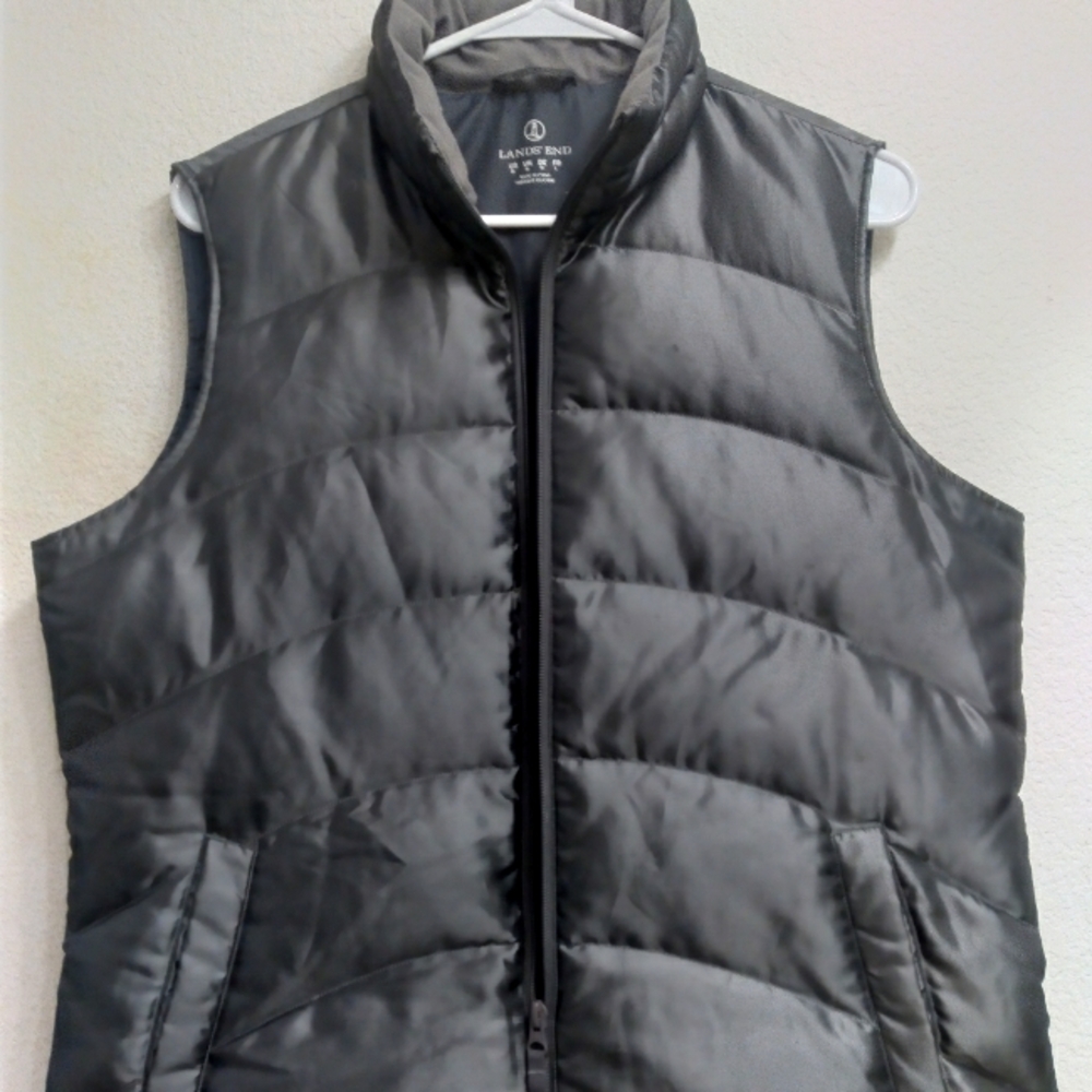 Lands' End Puffer Vest Lightweight Quilted Padded Outerwear Layering M‎